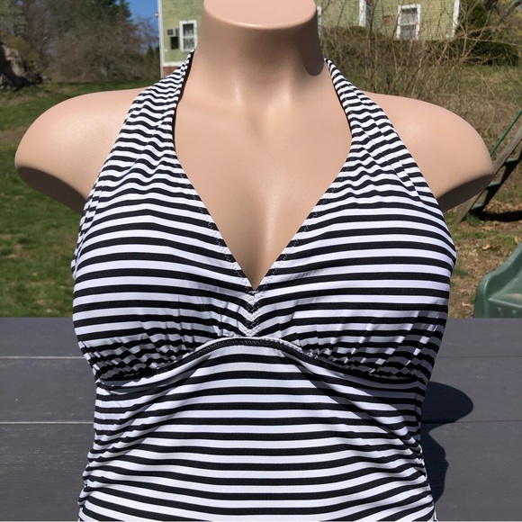 Women’s Vintage Reversible Swimsuit Tankini Bathing Suit Swim Top XL 16 - Picture 6 of 12